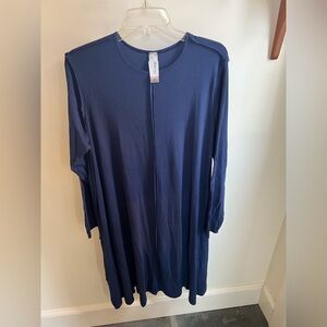 Go Couture Raw Edge Ribbed Dress